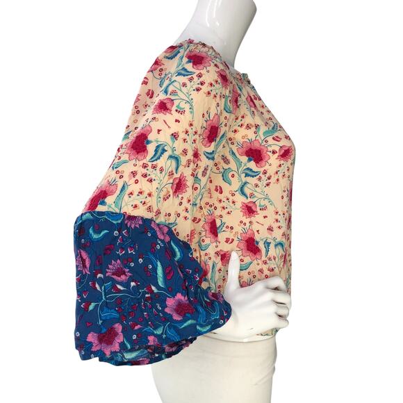 Andree By Unit Womens Size S Top Give You My All Blouse Off The Shoulder Floral - Picture 9 of 14